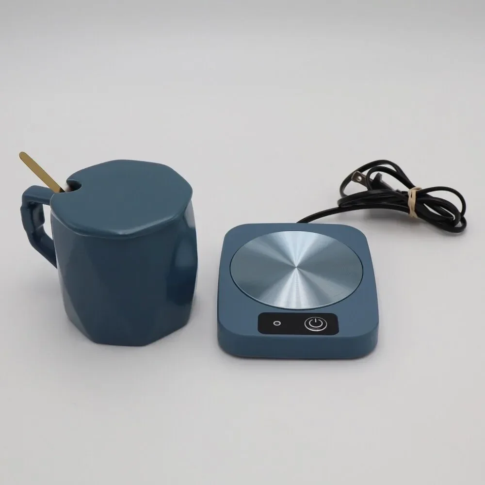 Electric Coffee / Tea / Hot Drink Warmer with Ceramic Mug and Spoon